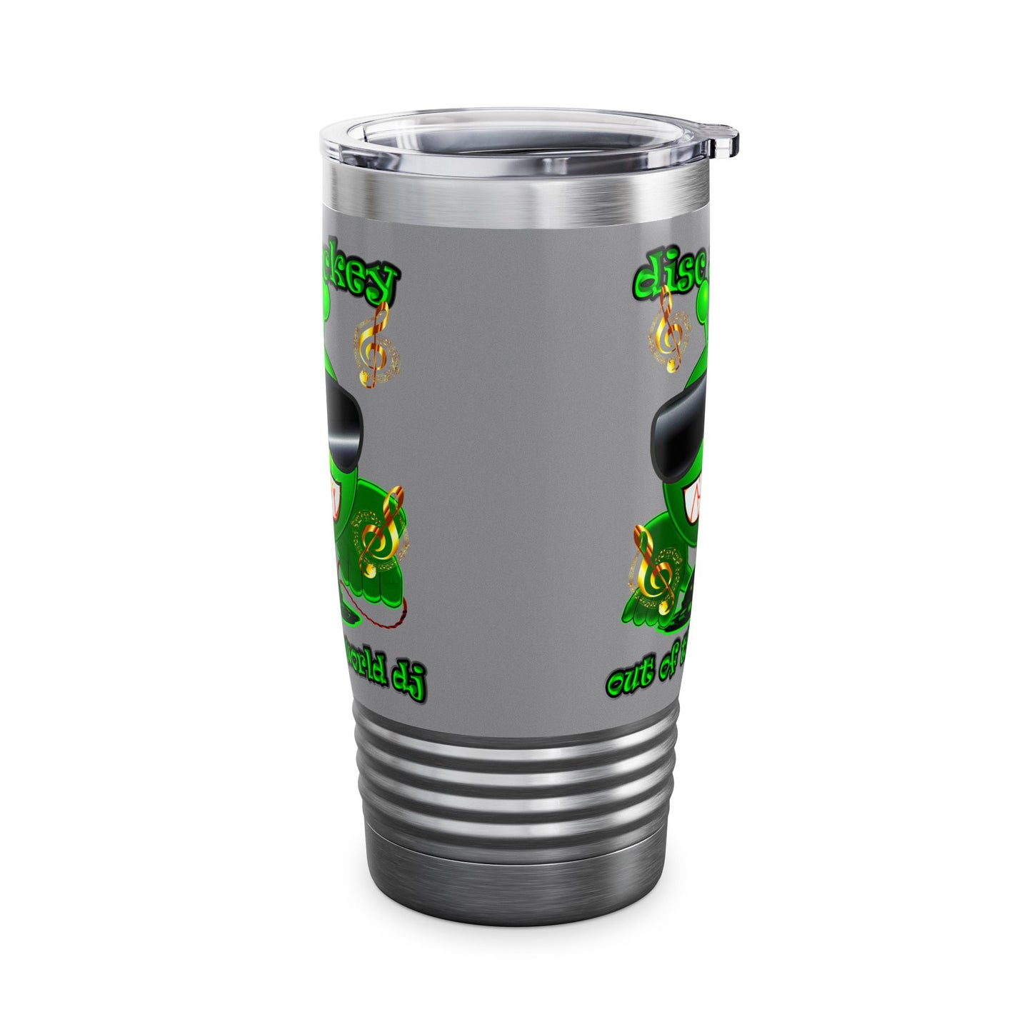 disc jockey - Ringneck Tumbler, 20oz (grey)