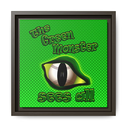 green monster - framed canvas art (logo green)