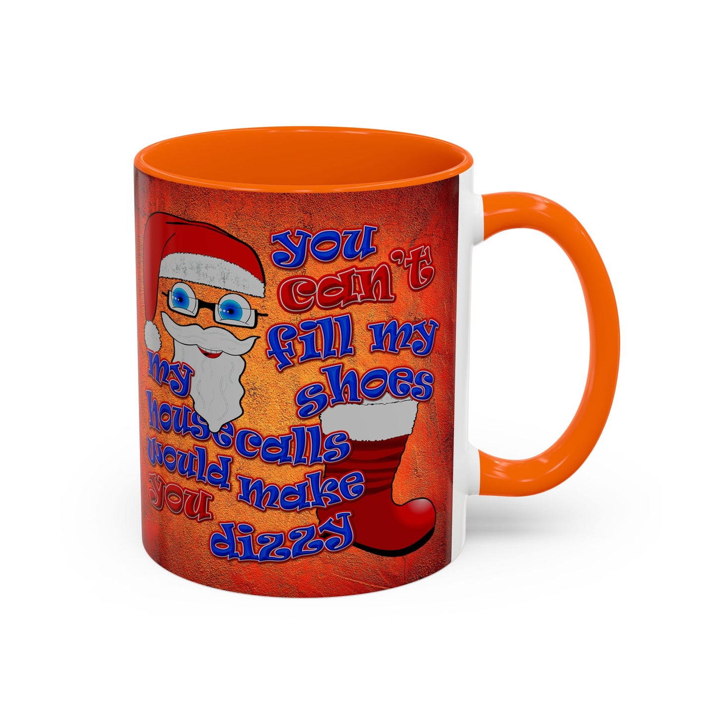 santa's shoes - Accent Mug (burnt orange)