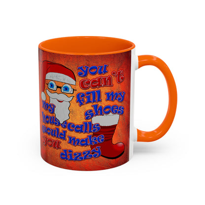 santa's shoes - Accent Mug (burnt orange)