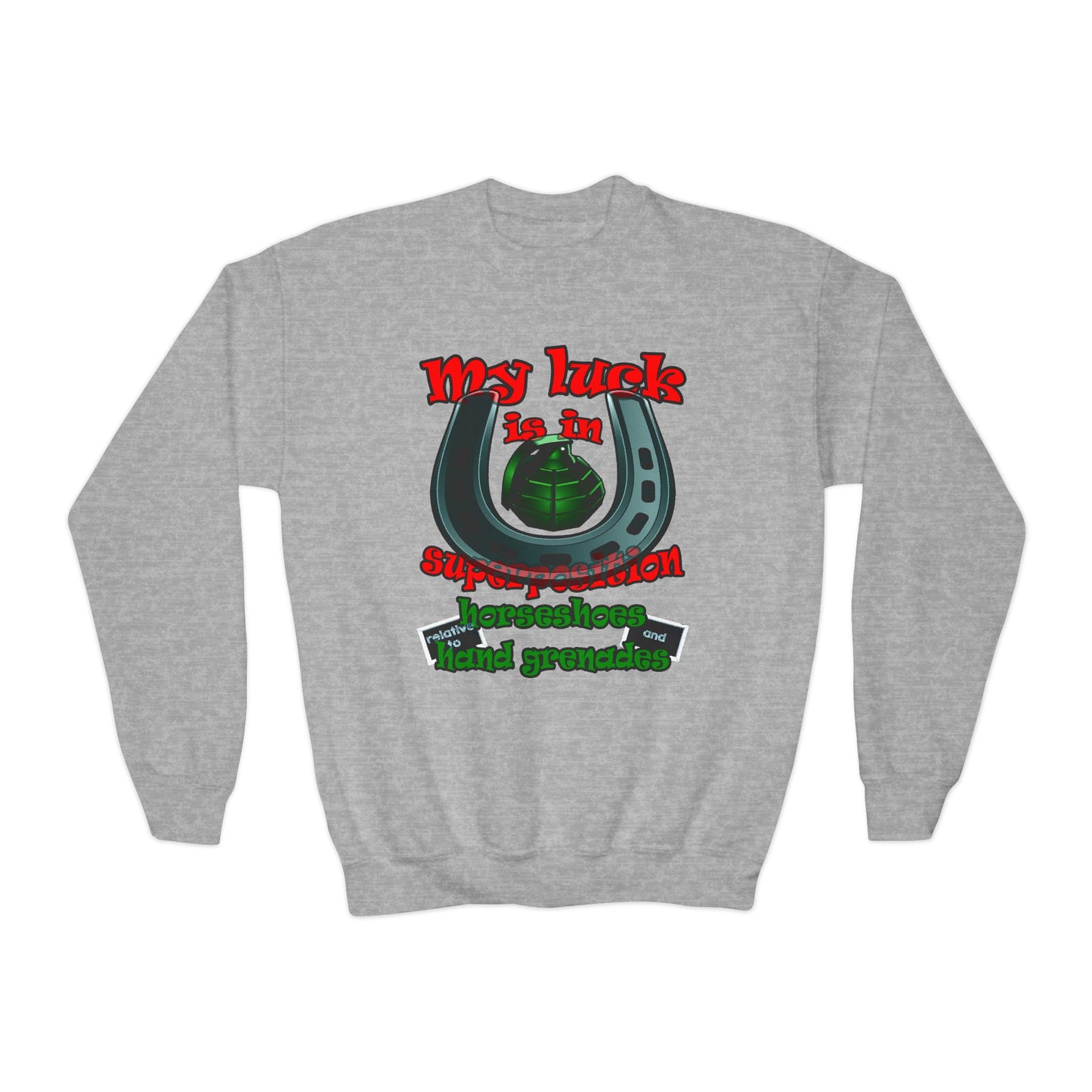 my luck - Youth Crewneck Sweatshirt