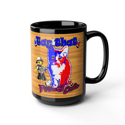 tag that - Black Mug (butterscotch wood finish)
