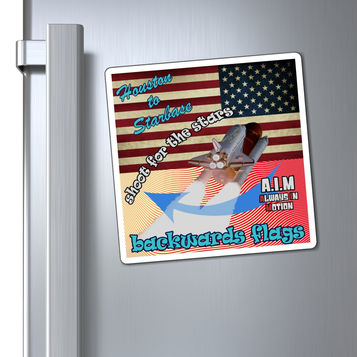 shoot for the stars - Magnets - (yellow-orange wave)