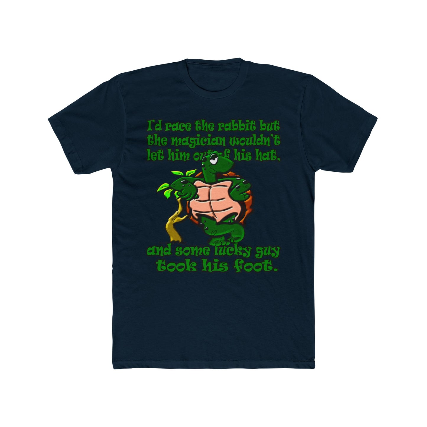 turtle race - Men's Cotton Crew Tee