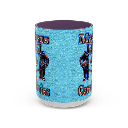 em cee squared - Accent Mug (faded dark blue)