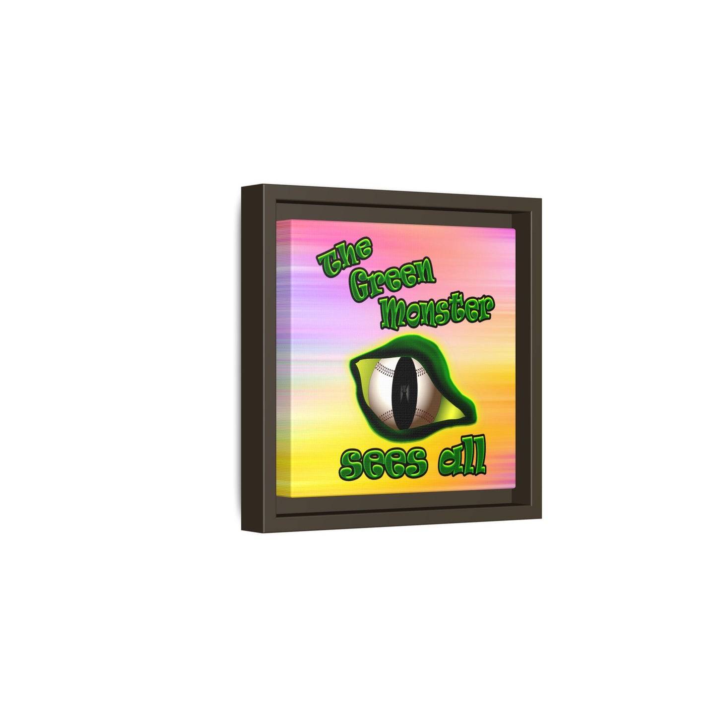 green monster - framed canvas art (color blur)