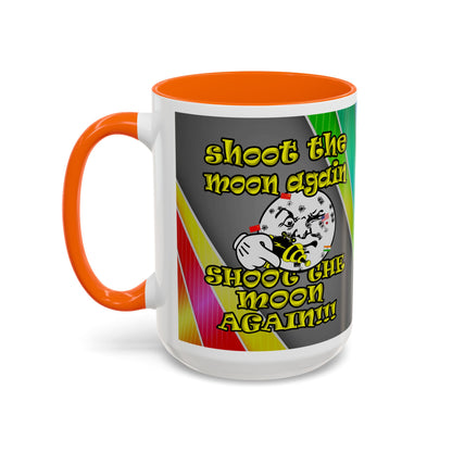 shoot the moon again - Accent Mug (rainbow split)