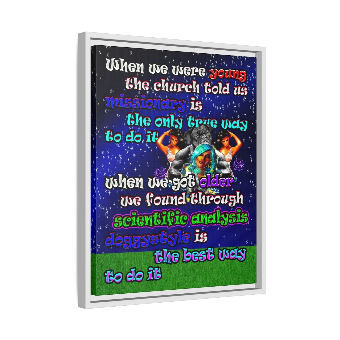 doggystyle - framed canvas art ('snoops' background)