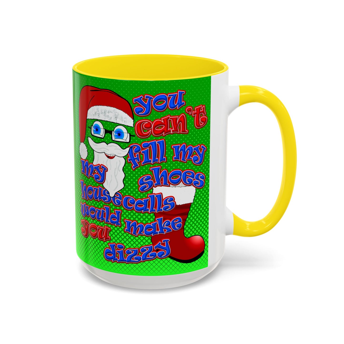 santa's shoes - Accent Mug (logo green)