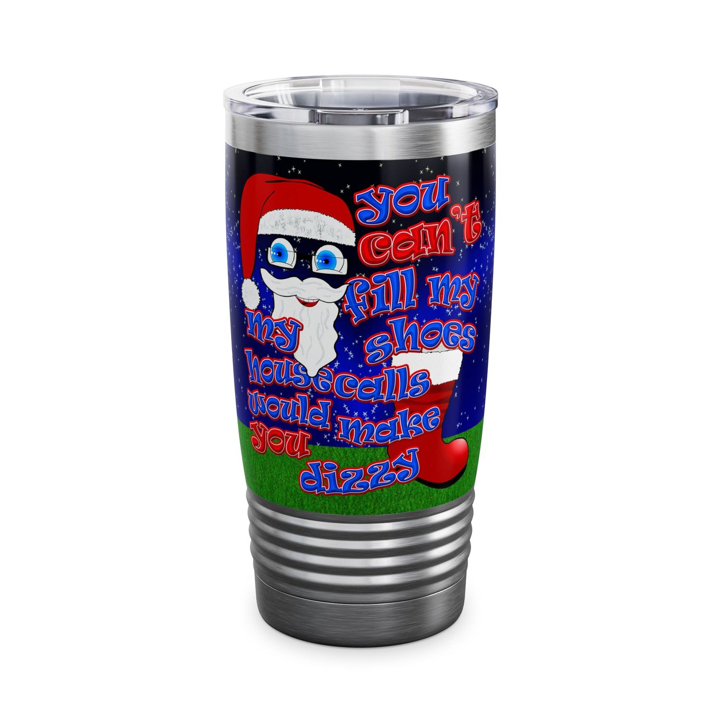 santa's shoes - Ringneck Tumbler, 20oz ('snoops' background)
