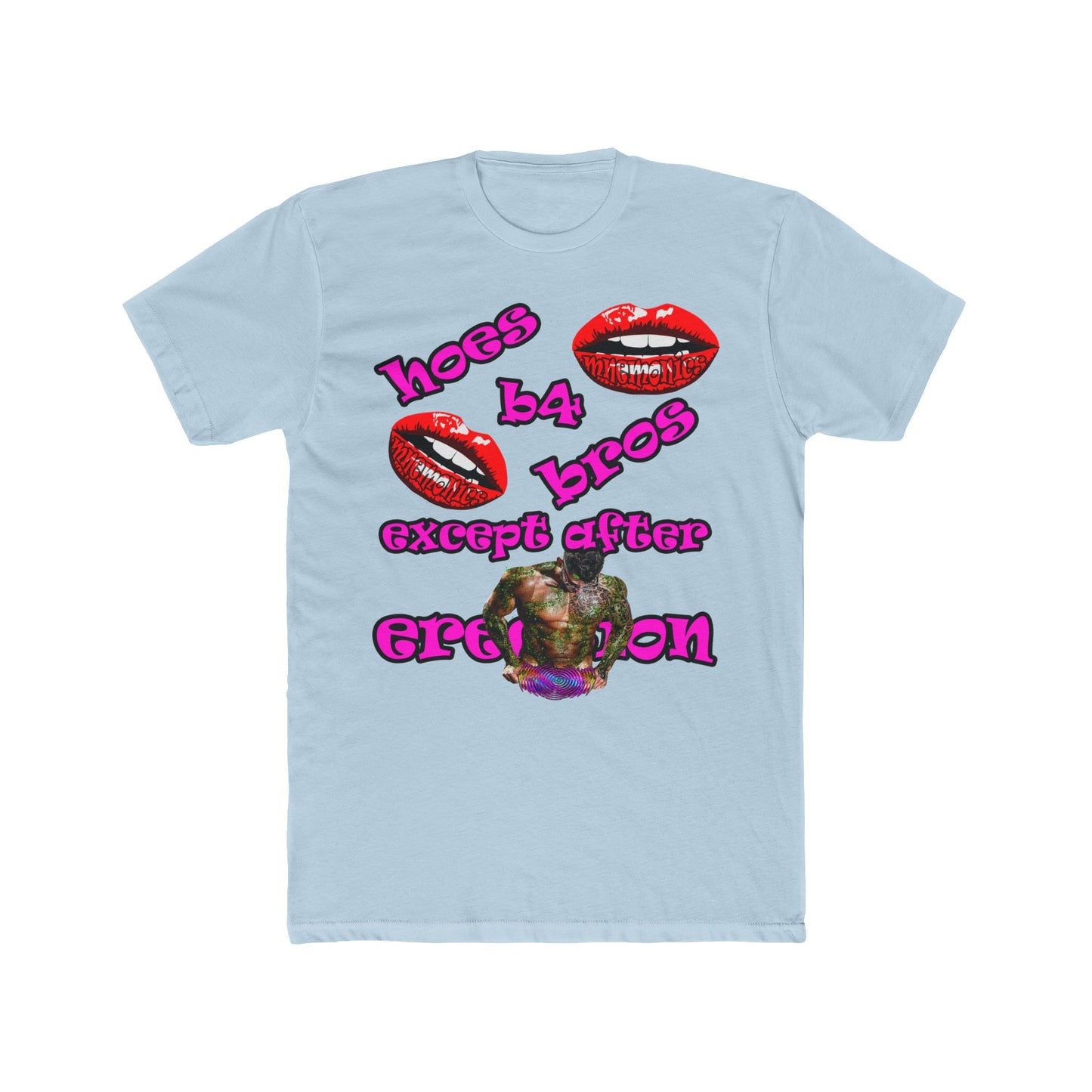 hoes b4 bros - Men's Cotton Crew Tee