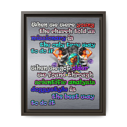 doggystyle - framed canvas art (brushed nickel)
