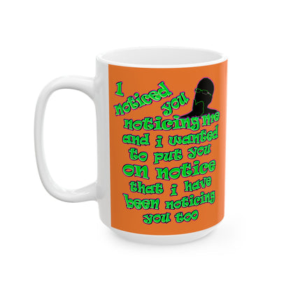 noticed you noticing - White Mug (crusta)