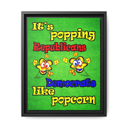 popping like popcorn - framed canvas art (green turf)