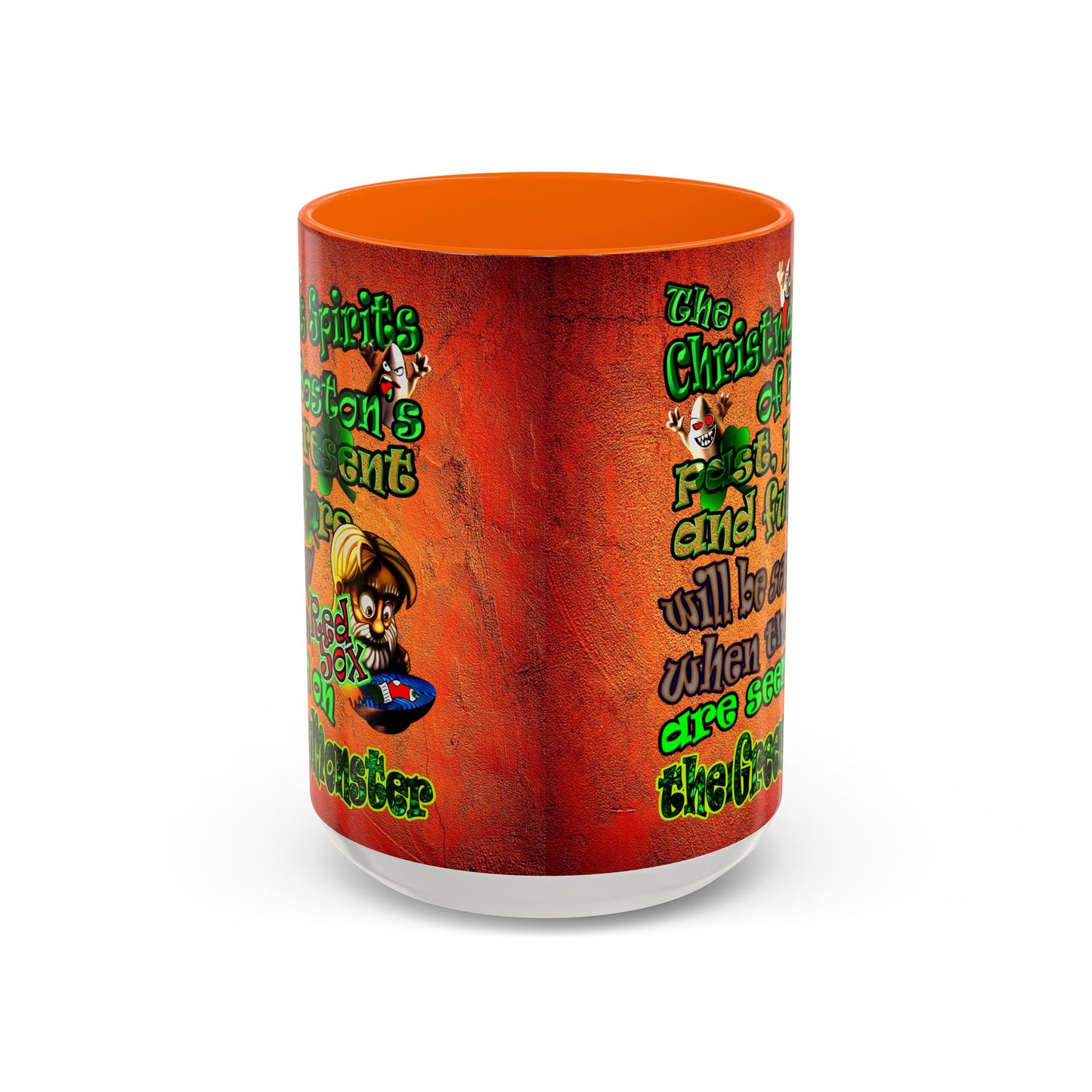 christmas spirits of boston - Accent Mug (burnt orange)