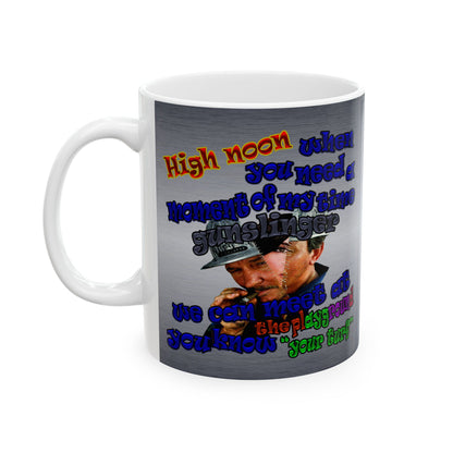 high noon - White Mug (brushed nickel)