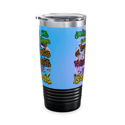 the bum's shit - Ringneck Tumbler, 20oz (light blue-purple wave)