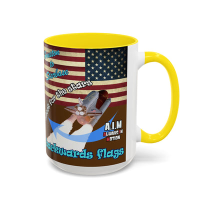 shoot for the stars - Accent Mug (brown)