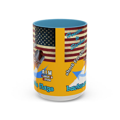 shoot for the stars - Accent Mug (yellow)
