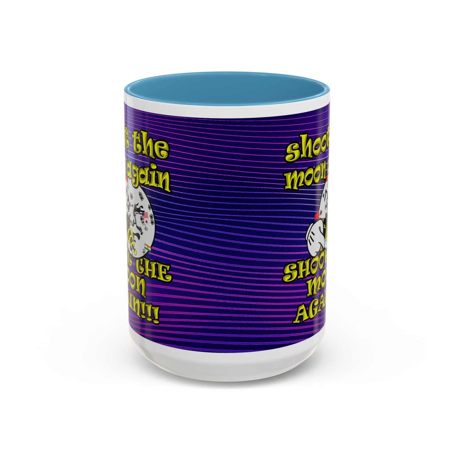 shoot the moon again - Accent Mug (purple wave)