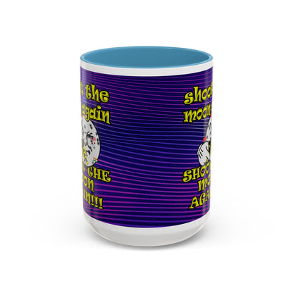 shoot the moon again - Accent Mug (purple wave)