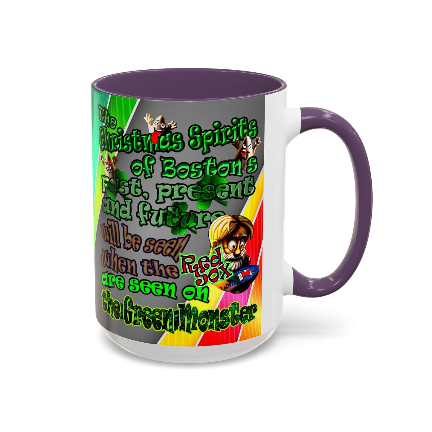 christmas spirits of boston - Accent Mug (rainbow split)