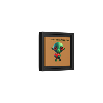 I don't care that your grey - framed canvas art (light brown)