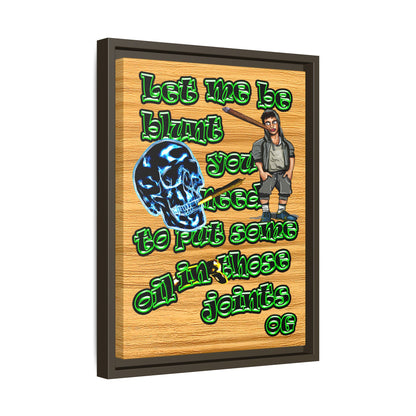 og - framed canvas art (butterscotch wood finish)