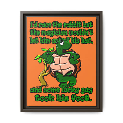 turtle race - framed canvas art (crusta)