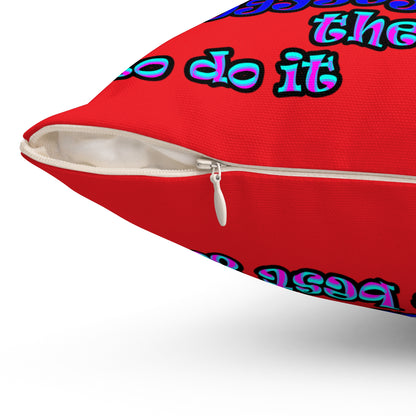 doggystyle - Spun Polyester Square Pillow - (red)