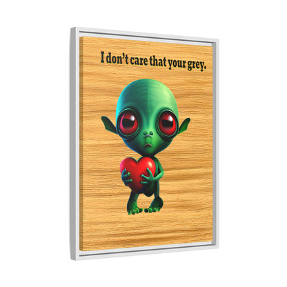 I don't care that your grey - framed canvas art (butterscotch wood finish)