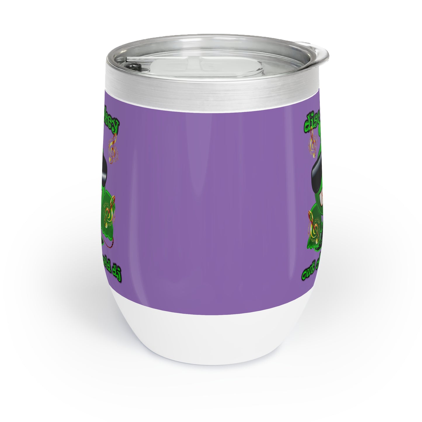 disc jockey - Chill Wine Tumbler (light purple)