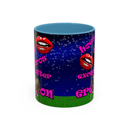 hoes b4 bros - Accent Mug ('snoops' background)