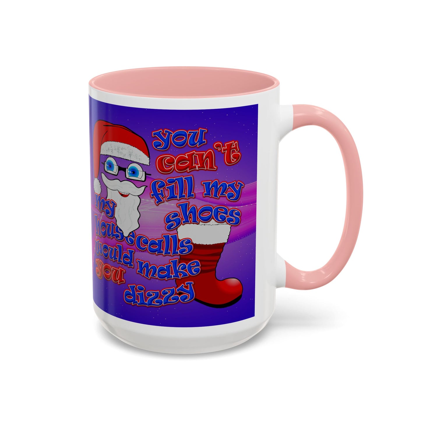 santa's shoes - Accent Mug (purple-pink wave)