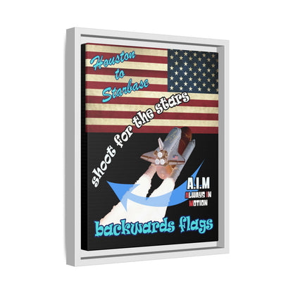 shoot for the stars - framed canvas art (black)
