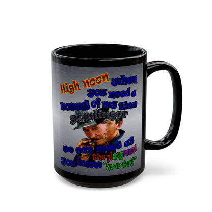 high noon - Black Mug (brushed nickel)