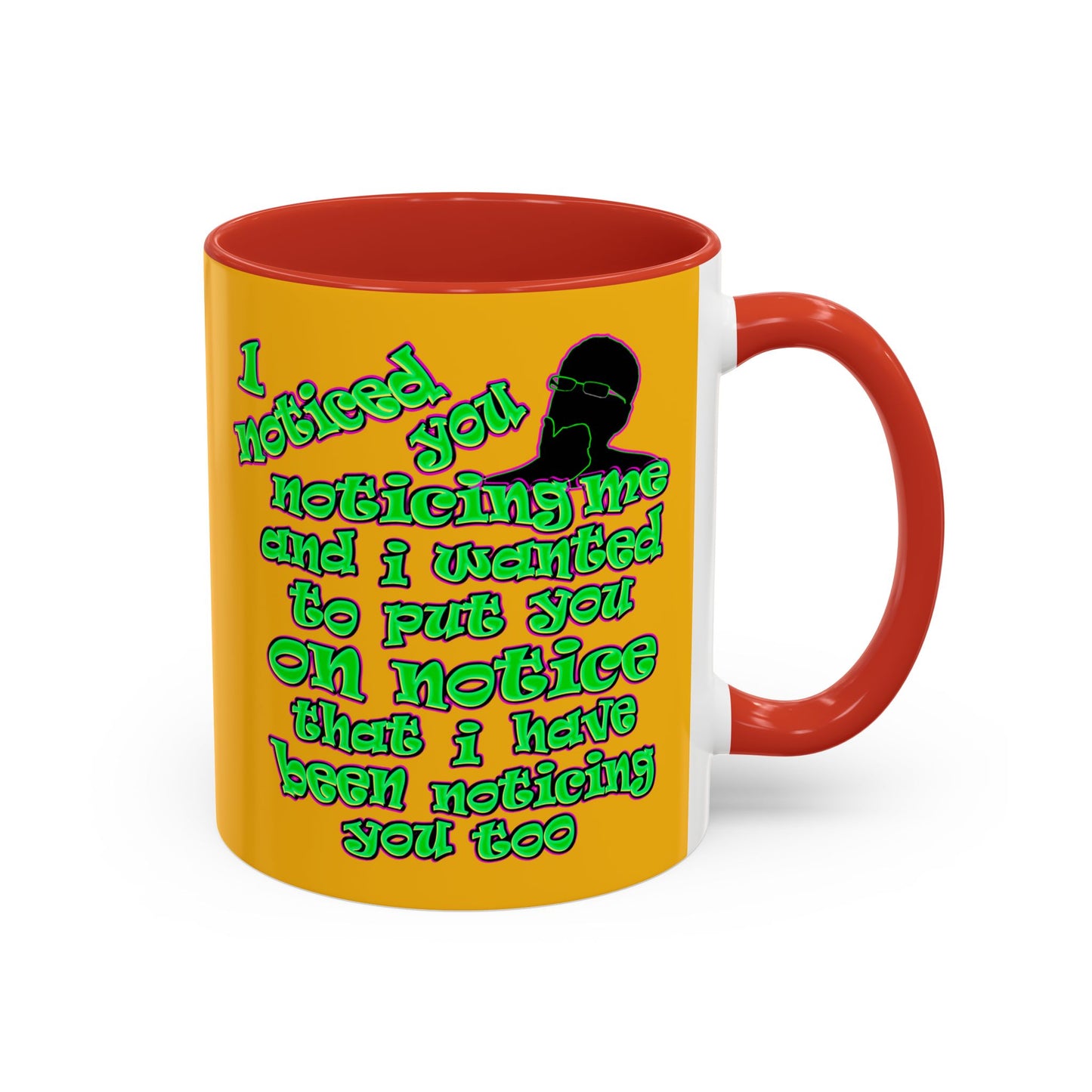 noticed you noticing - Accent Mug (yellow)