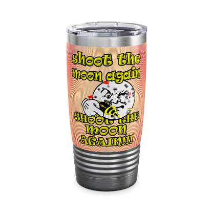 shoot the moon again - Ringneck Tumbler, 20oz (yellow-orange wave)