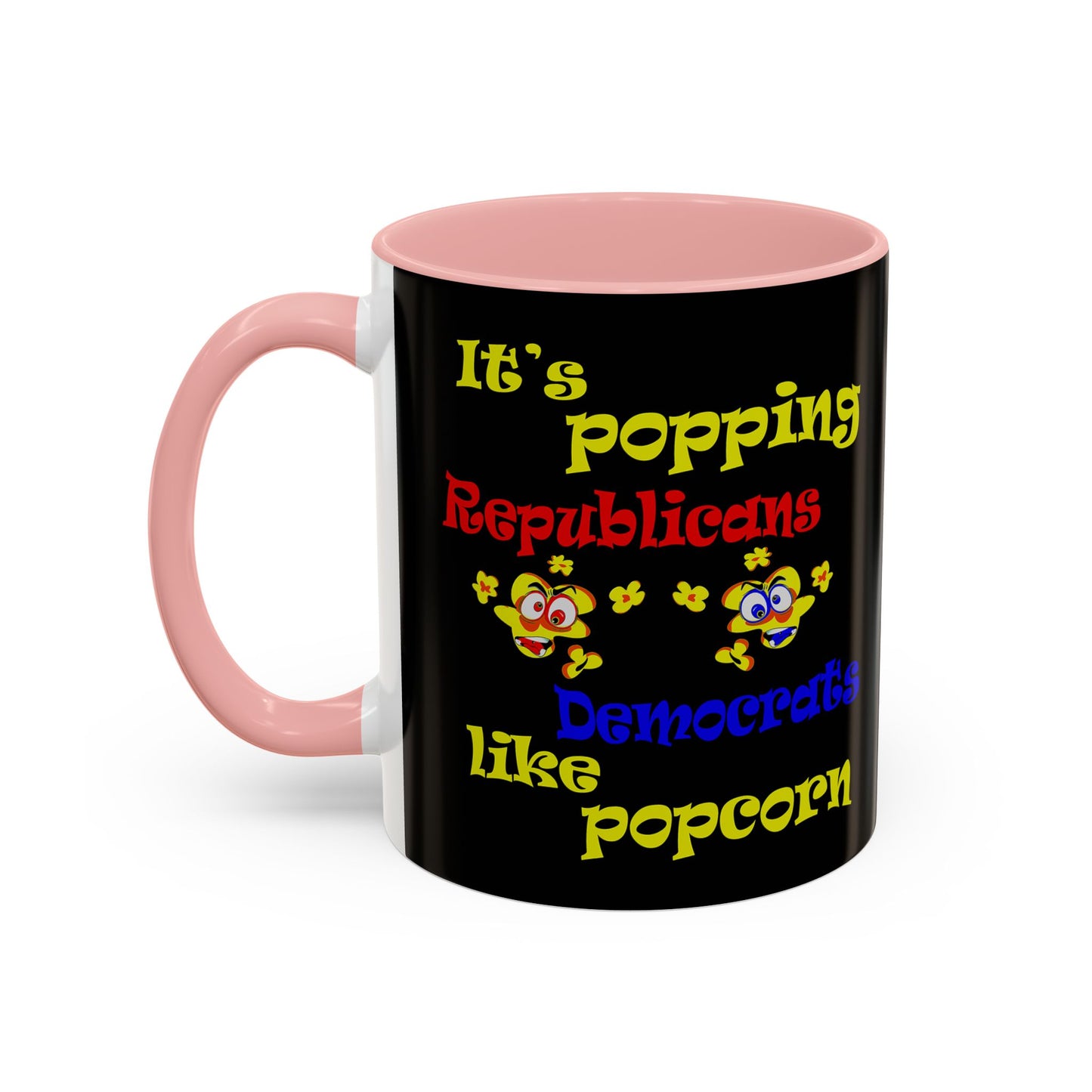 popping like popcorn - Accent Mug (black)