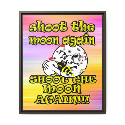 shoot the moon again - framed canvas art (color blur)