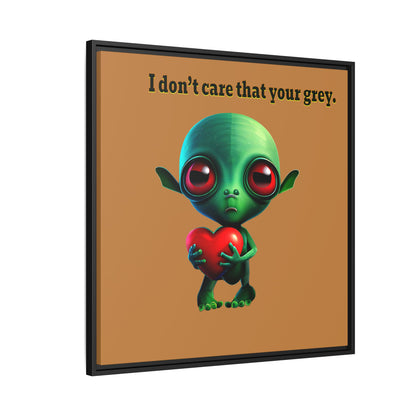 I don't care that your grey - framed canvas art (light brown)