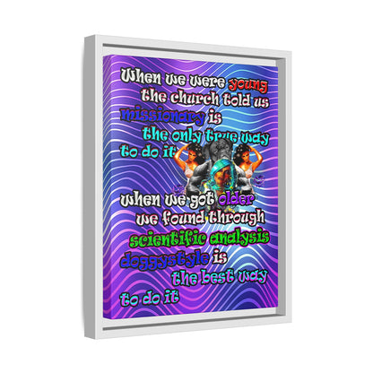 doggystyle - framed canvas art (purple wave)