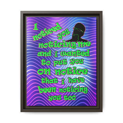 noticed you noticing - framed canvas art (purple wave)