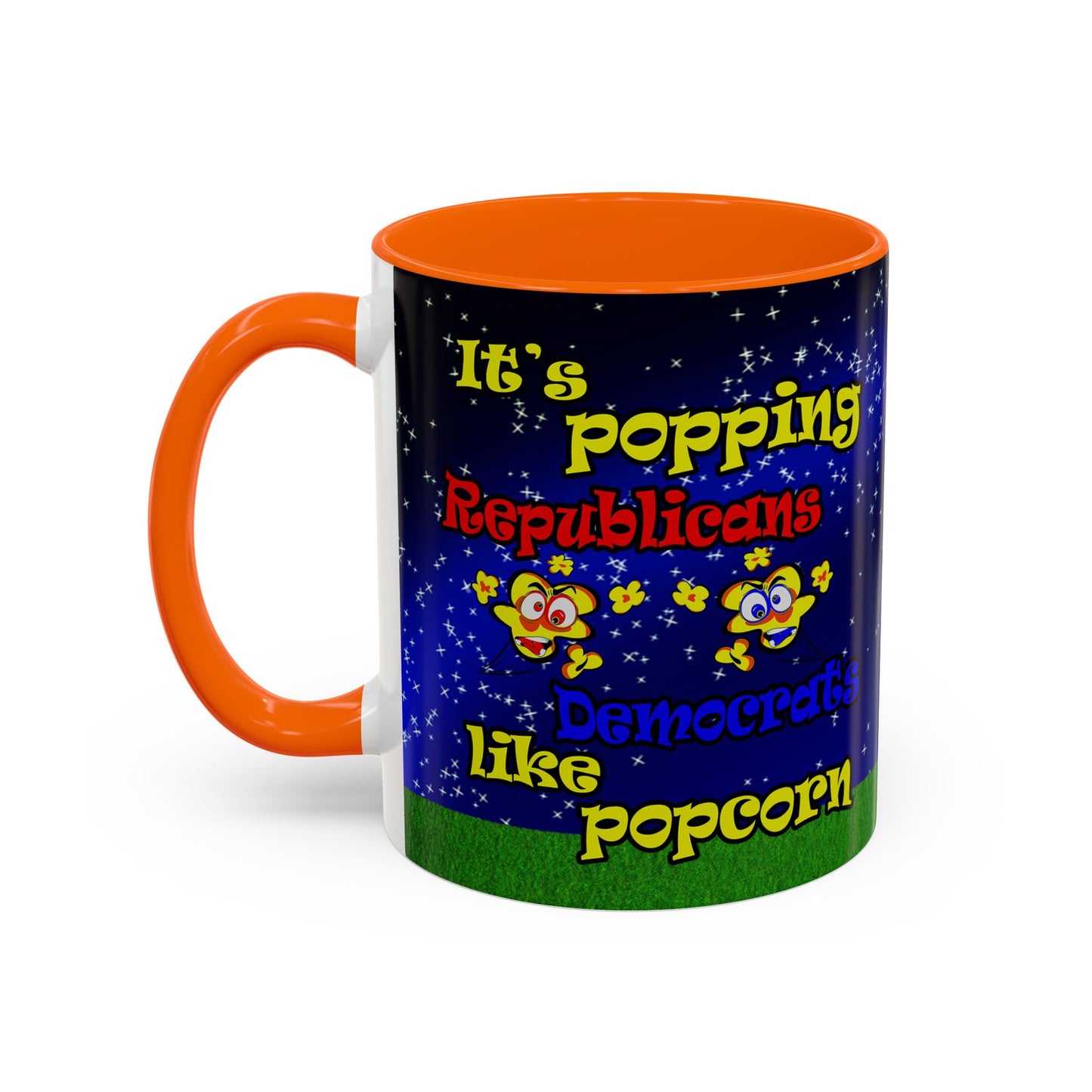 popping like popcorn - Accent Mug ('snoops' background)