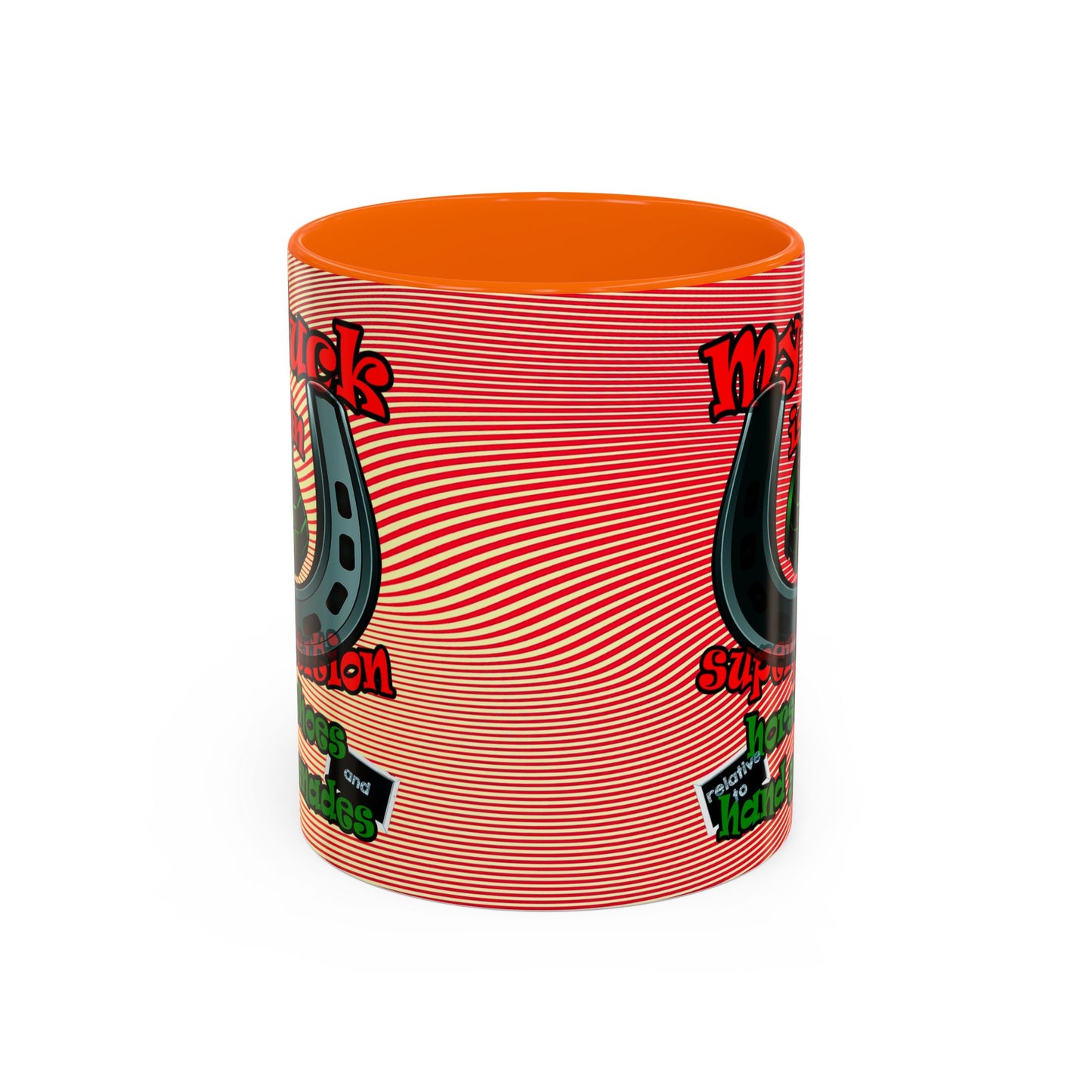 my luck - Accent Mug (yellow-orange wave)