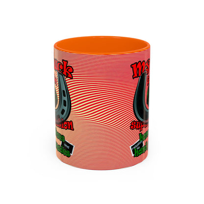 my luck - Accent Mug (yellow-orange wave)