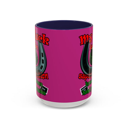 my luck - Accent Mug (pink)