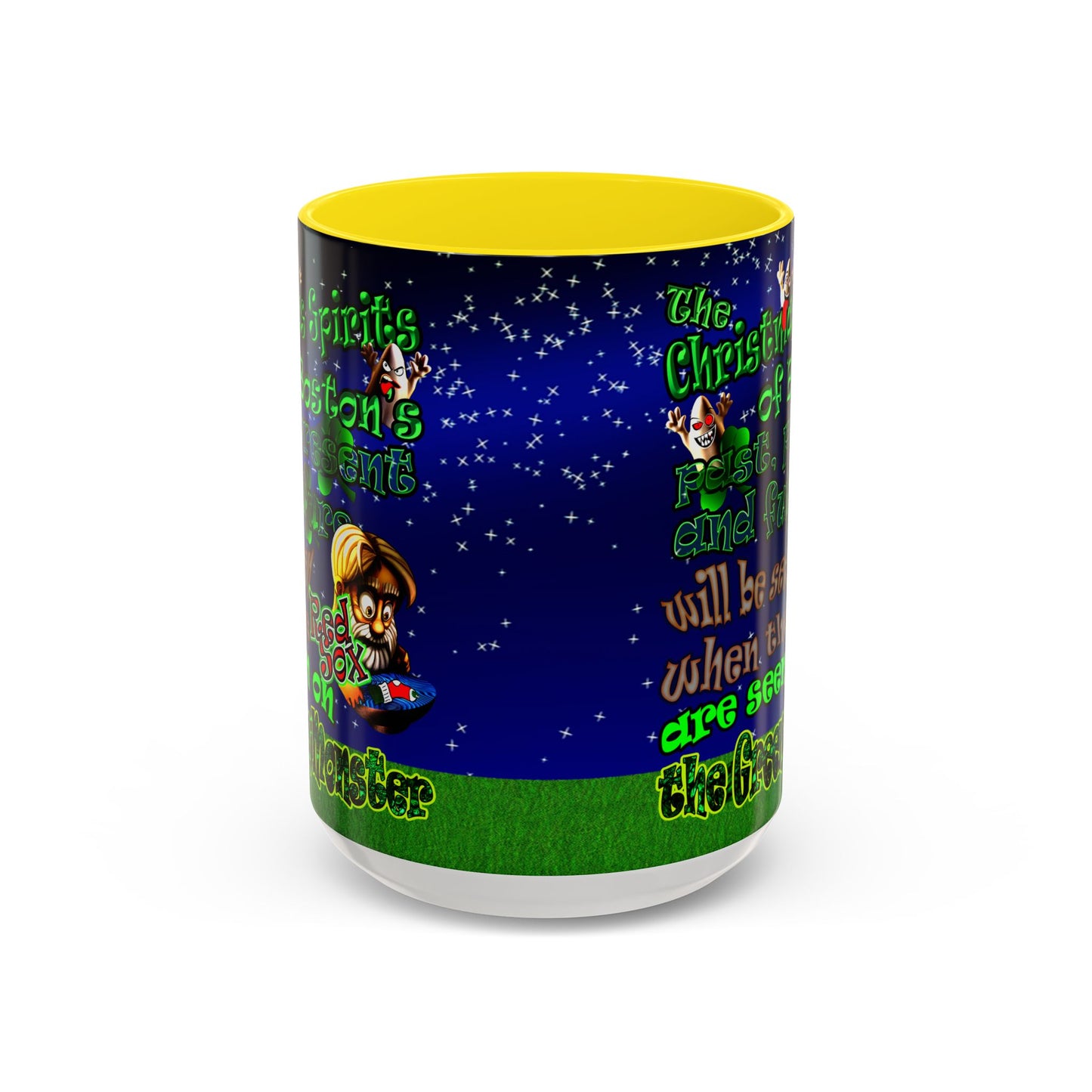christmas spirits of boston - Accent Mug ('snoops' background)