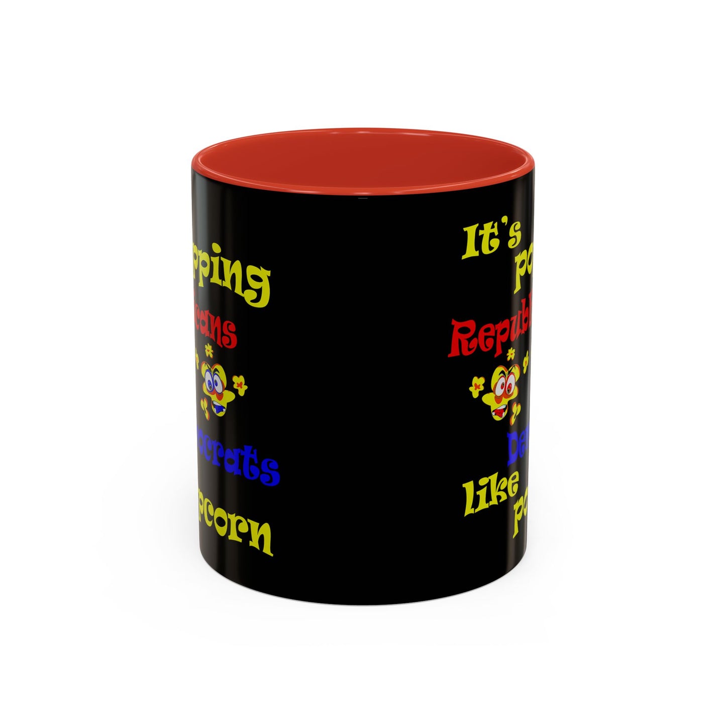 popping like popcorn - Accent Mug (black)