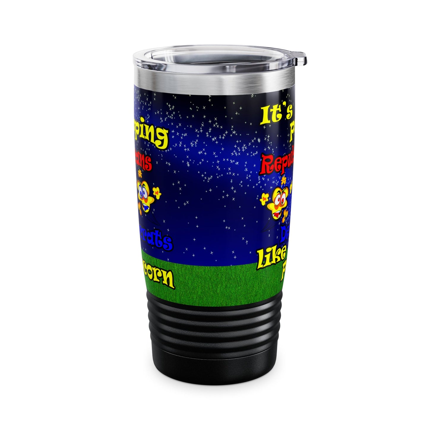popping like popcorn - Ringneck Tumbler, 20oz ('snoops' background)